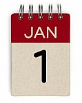 1 Jan Calendar Stock Photo