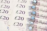 20 Pound Notes Stock Photo