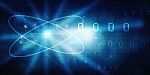 2d Illustration Abstract Futuristic Electronic Circuit Technology Background Stock Photo