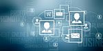 2d Illustration Business Network Concept Stock Photo