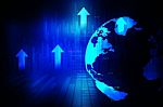 2d Illustration World Map Abstract Background Stock Photo