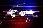 2d Illustration World Map Abstract Background Stock Photo