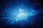 2d Render Of Dna Structure, Abstract Background Stock Photo
