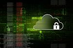 2d Rendering Cloud Computing, Security Stock Photo