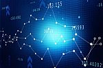 2d Rendering Stock Market Online Business Concept. Business Graph Stock Photo