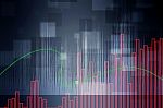 2d Rendering Stock Market Online Business Concept. Business Graph Stock Photo