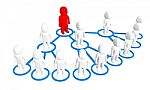 3d Business Network Stock Photo