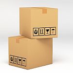 3d Cardboard Boxes Stock Photo