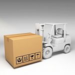3d Cardboard Boxes Stock Photo