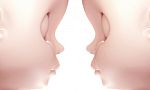 3D Face To Face Doll Stock Photo