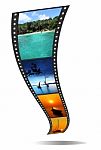 3D Film Strip With Pictures  Stock Photo