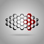 3d Hexagon Pattern Stock Photo