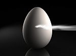 3d Image Of A Egg Getting Broken By A Light Stock Photo