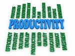 3d Image Productivity Concept Word Cloud Background Stock Photo