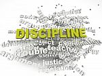 3d Imagen Discipline Issues Concept Word Cloud Background Stock Photo