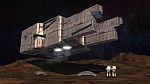 3d Rendering. Futuristic Alien Spaceship Stock Photo