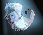 3d Rendering Poker Cards Falling Stock Photo