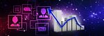 3d Rendering Stock Market Online Business Concept. Business Graph  Stock Photo