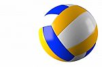 3d Volleyball Isolated On White Background Stock Photo