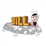 A Lot Of Bills Is Mountain Hight Stock Photo