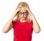 A Picture Of A Frustrated Woman Stock Photo