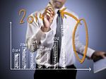 About 2014 On Graph Stock Photo