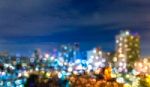 Abstract Bokeh Cityscape Night Background Stock Photo