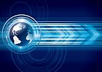 Abstract Global Earth Technology Background Stock Photo