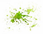Abstract Green Painting Splash Of Water Color With Texture Stock Photo
