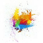 Abstract Hand Painted Background Stock Photo