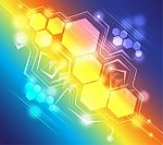 Abstract Hexagon Background Technology Stock Photo