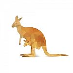 Abstract Kangaroo Isolated On A White Backgrounds Stock Photo