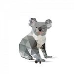 Abstract Koalas Isolated On A White Backgrounds Stock Photo