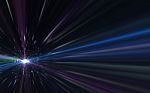 Abstract Lens Flare Speed Light On Space Stock Photo
