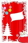 Abstract Merry Christmas Card Stock Photo