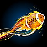 Abstract Rugby Ball Stock Photo