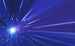 Abstract Spacescape, Speed Of Light And Lens Flare Stock Photo