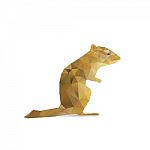 Abstract Squirrel Isolated On A White Backgrounds Stock Photo