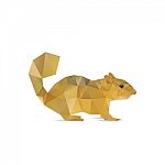 Abstract Squirrel Isolated On A White Backgrounds Stock Photo