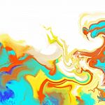 Abstract Waves Painting Stock Photo