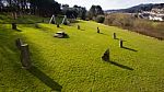 Aerial Stone Circle Stock Photo