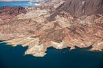 Aerial View Of Lake Mead Stock Photo