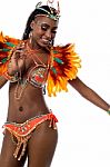African Carnival Dancer Posing Stock Photo