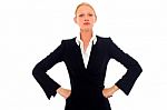 Aggressive Businesswoman Stock Photo