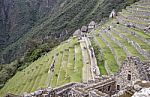 Agricultural Terraces At Machu Picchu Stock Photo