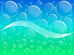 Air Bubble On Blue And Green Background Stock Photo