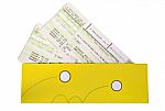 Airline Tickets Stock Photo