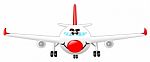 Airplane Cartoon Character Stock Photo