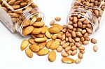 Almond And Peanut Stock Photo