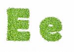 Alphabet From The Green Grass. Isolated On White Stock Photo